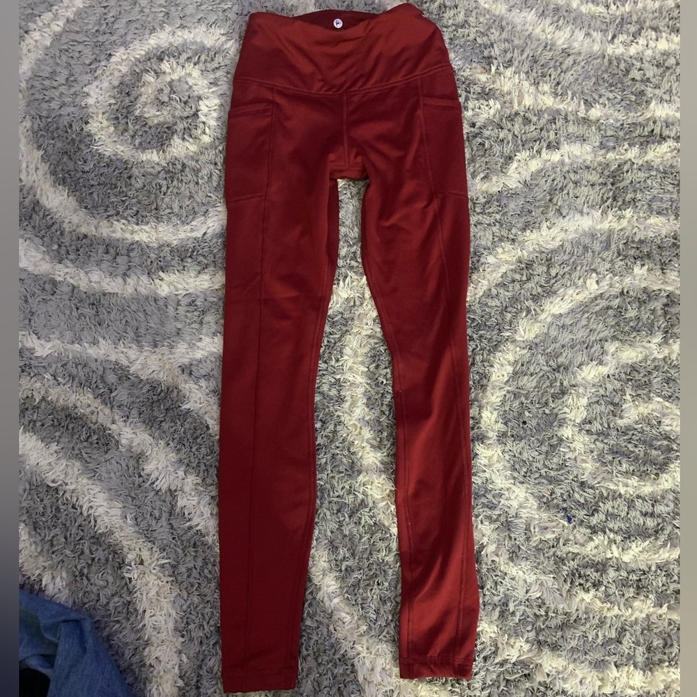 xs 90 Degree red athletic leggings